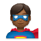 Man Superhero- Medium-Dark Skin Tone emoji on LG